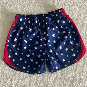 BCG Shorts Starry Red white and Blue  Kids large(12-14)